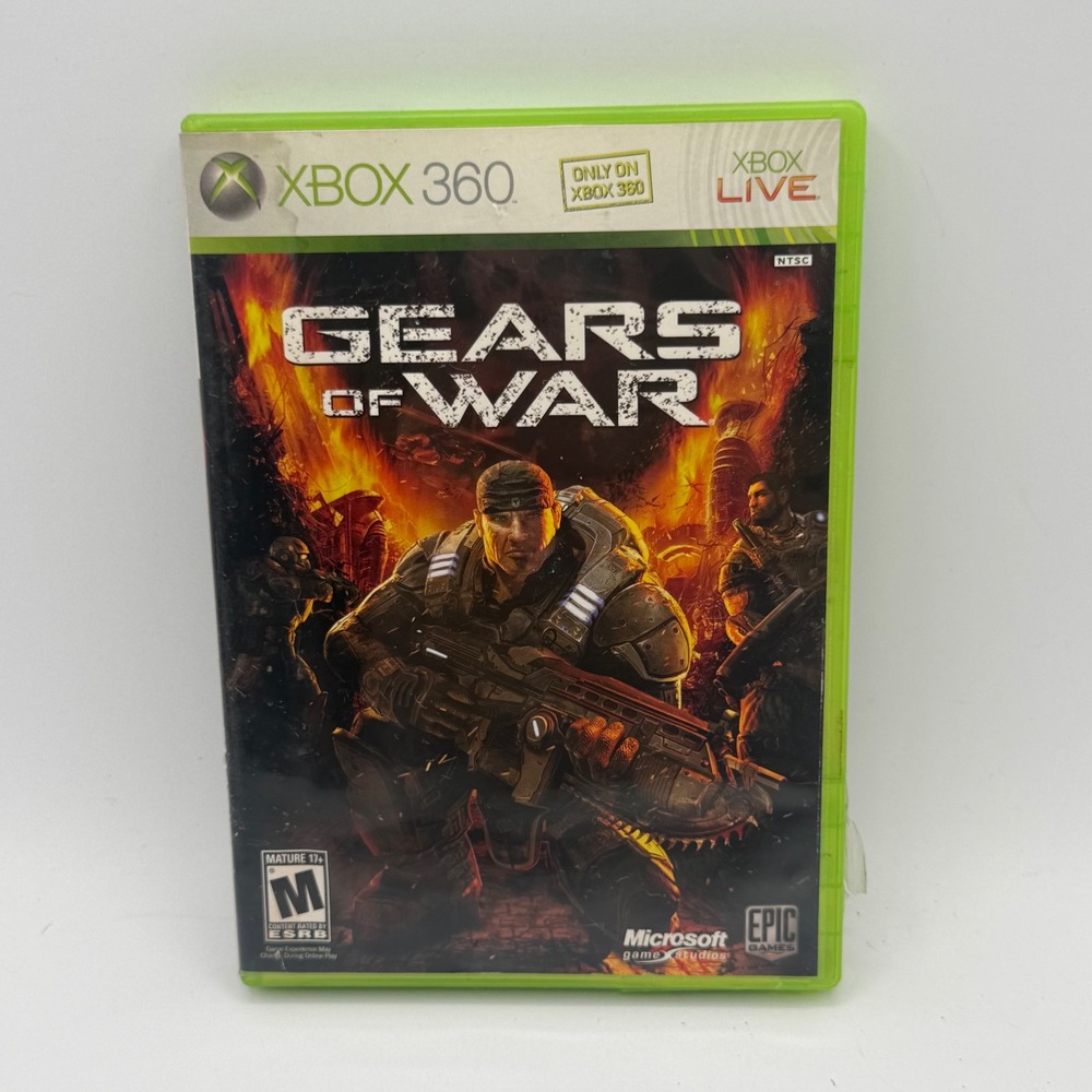 Microsoft Gears of War Xbox 360 NTSC Fair Condition Original Case Manual